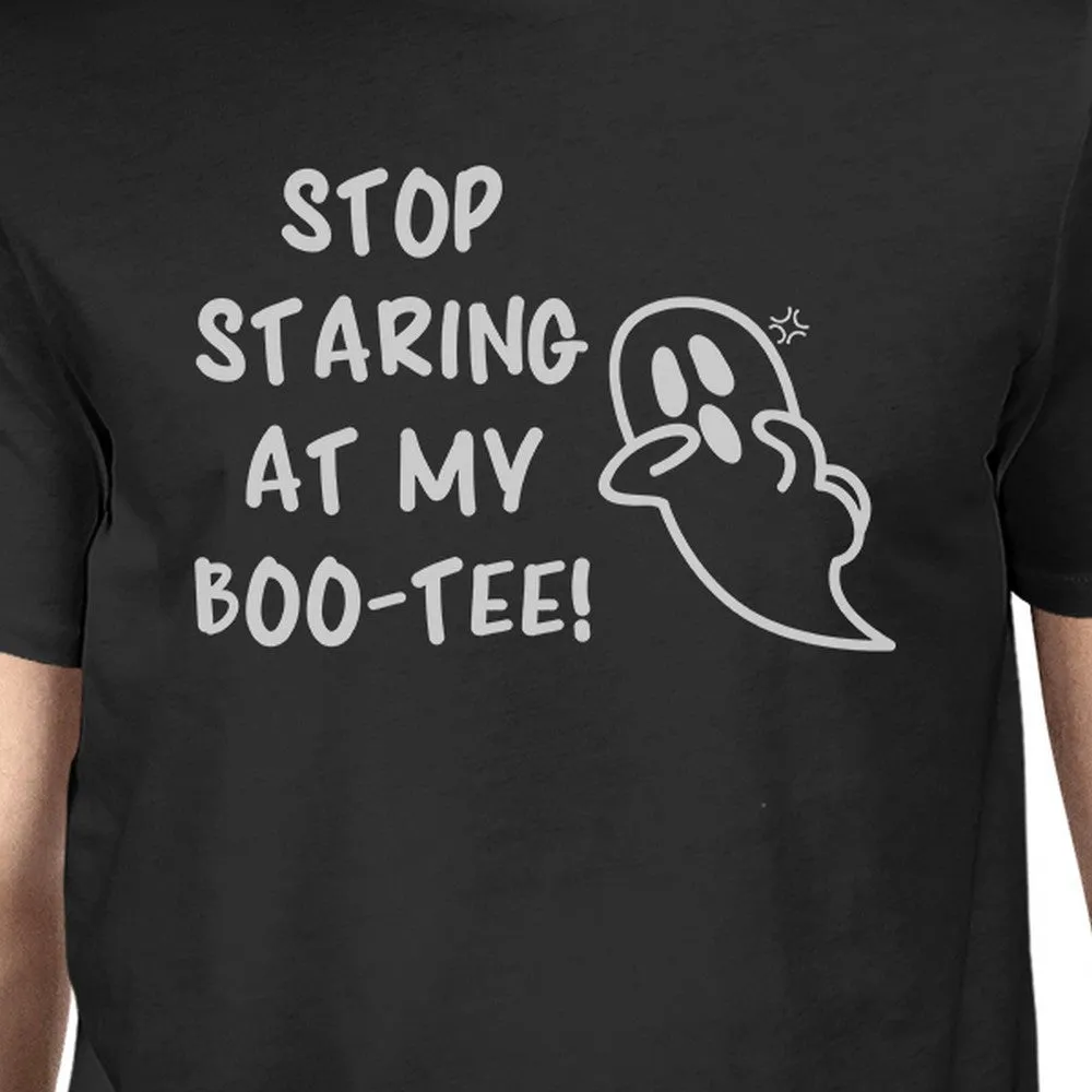 Stop Staring At My Boo-Tee Ghost Mens Black Shirt