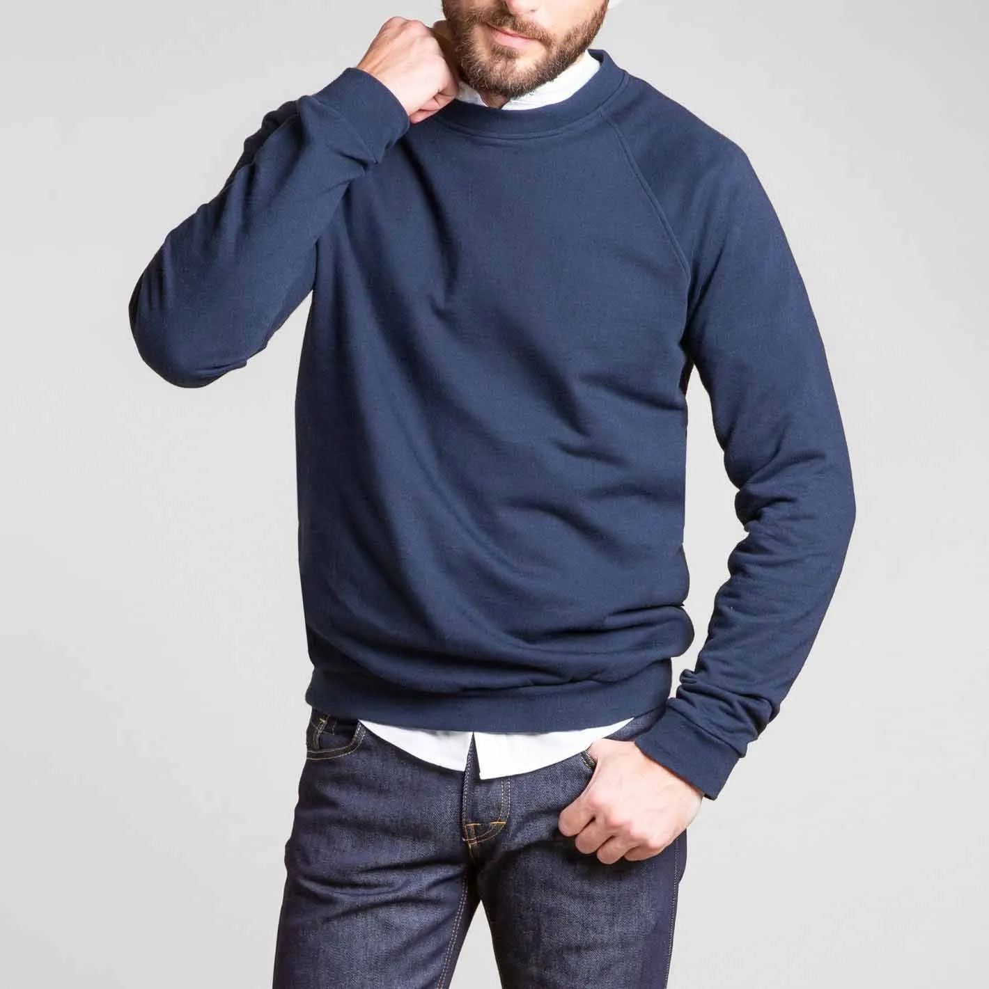 Sweat Léo Coton Bio Leo Bleu
