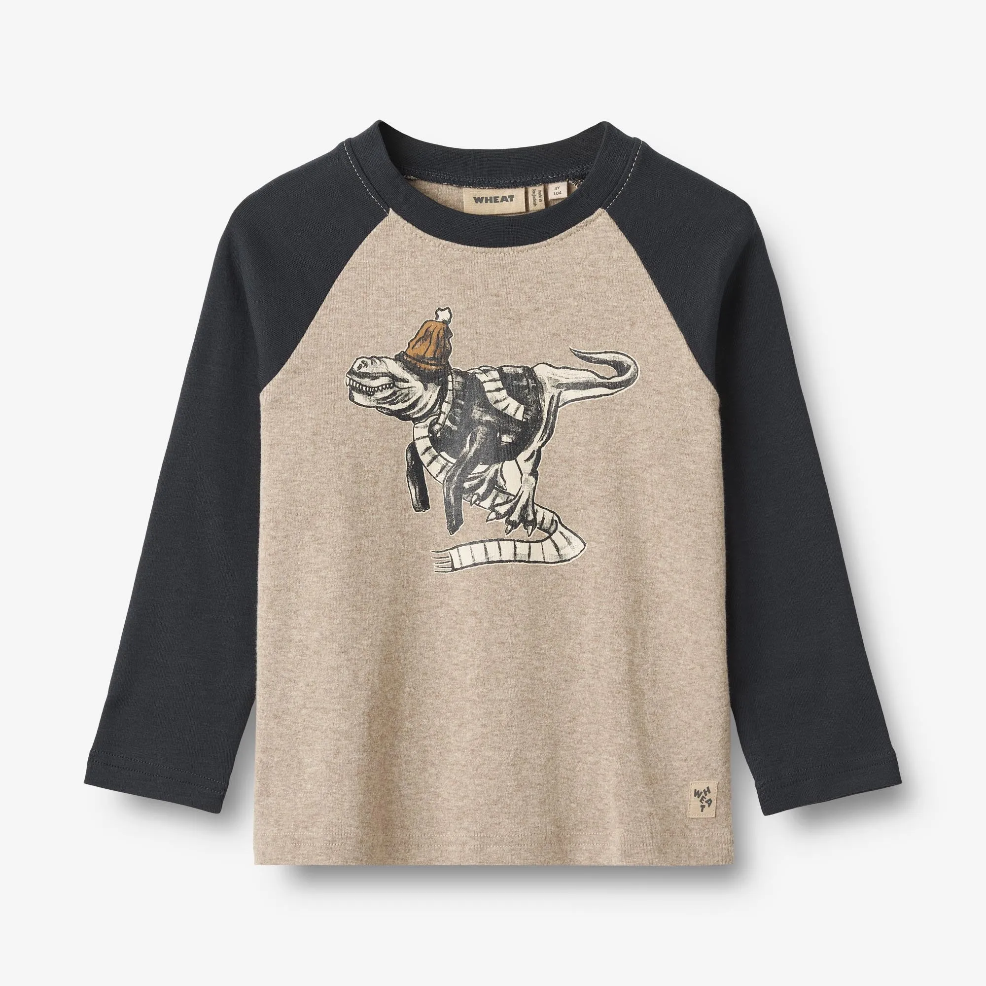 T-Shirt L/S Rolf - gravel melange