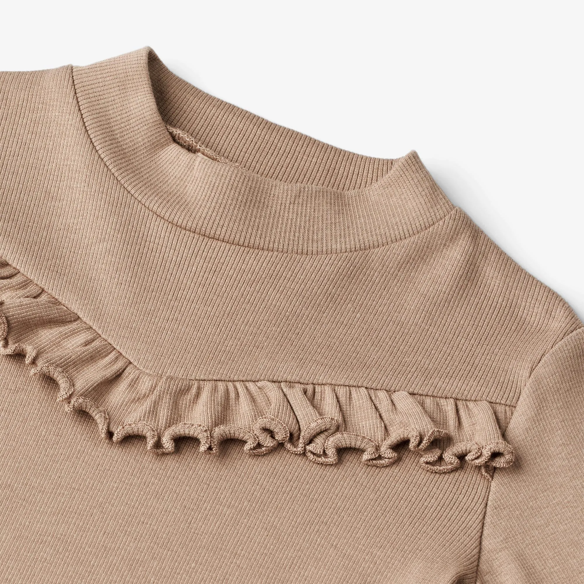 T-Shirt Rib LS Rosetta - soft brown