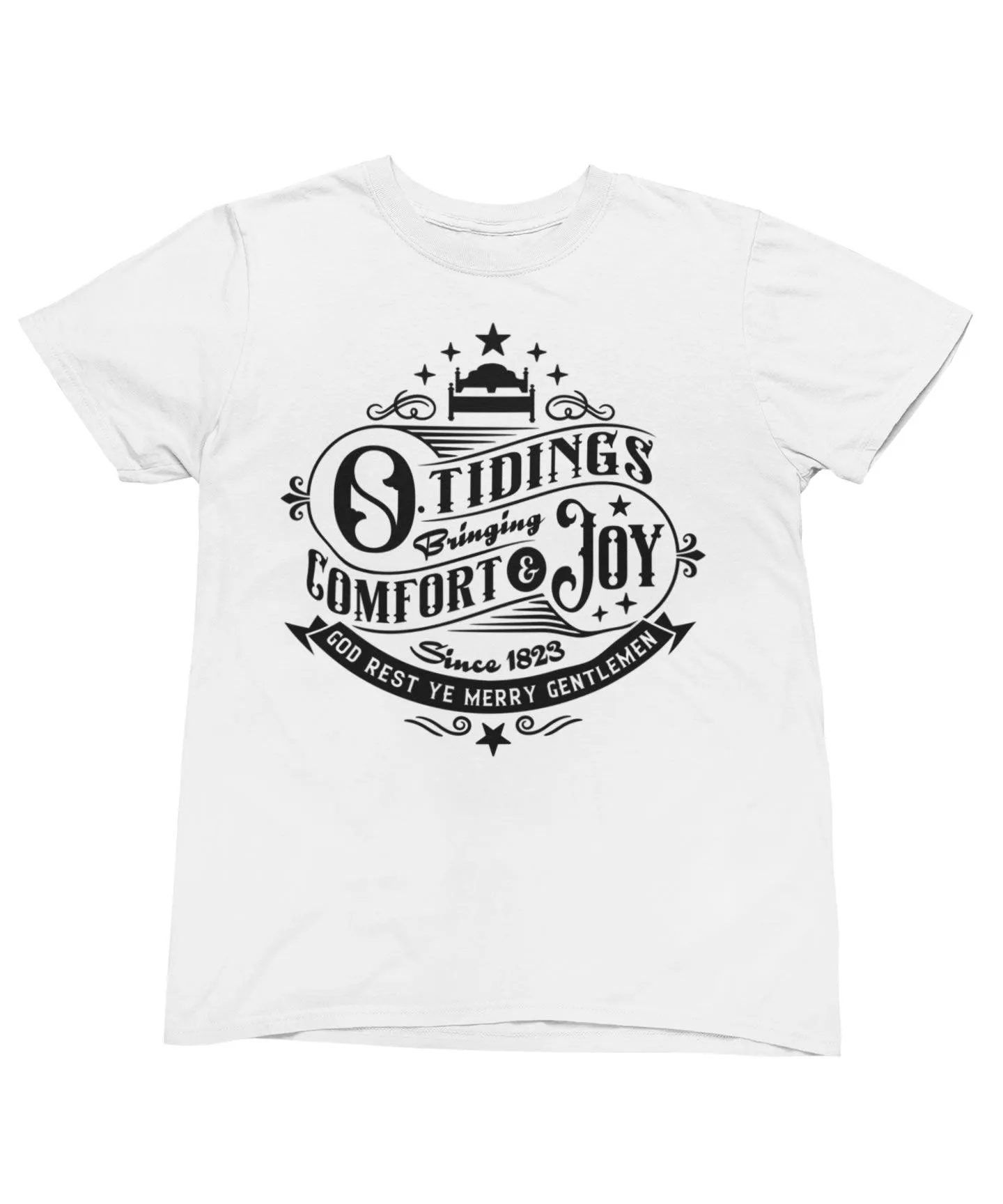 Tidings Of Comfort And Joy Mono Christmas T-Shirt