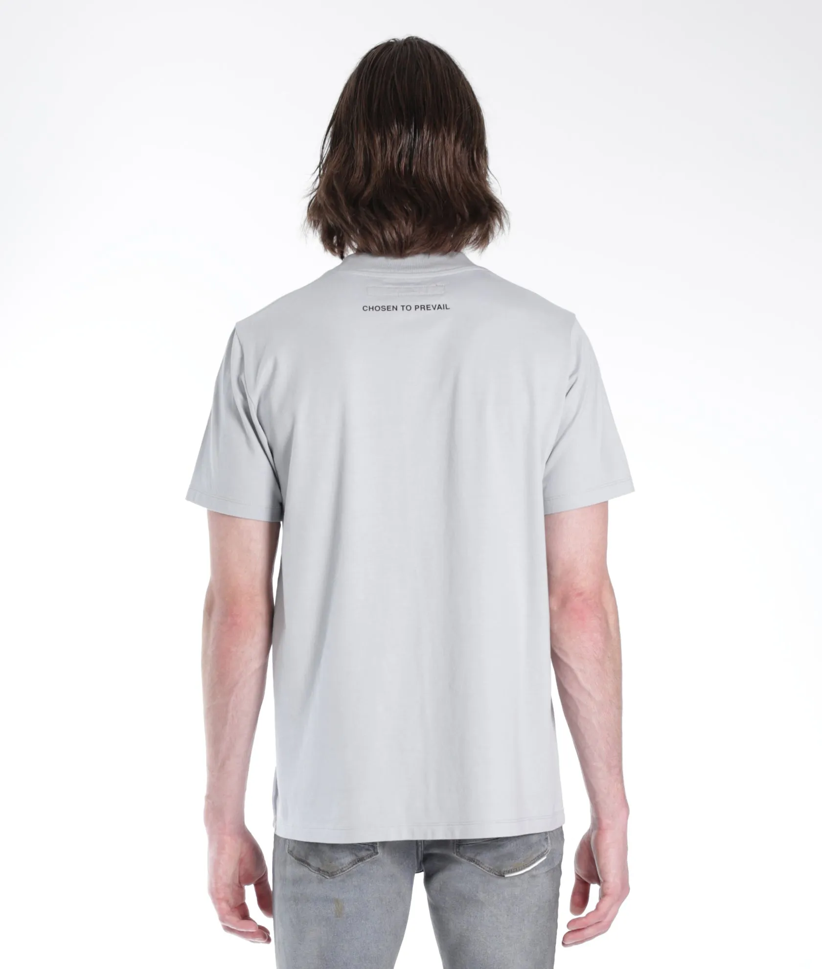 TRIANGLE LOGO TEE IN GHOST