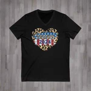 Trump Heart 2024 V-Neck Tee
