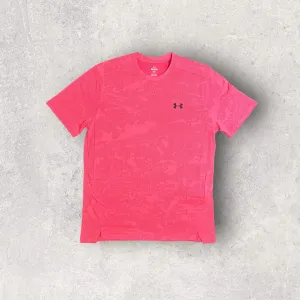 UNDER ARMOUR JACQUARD T-SHIRT - PINK