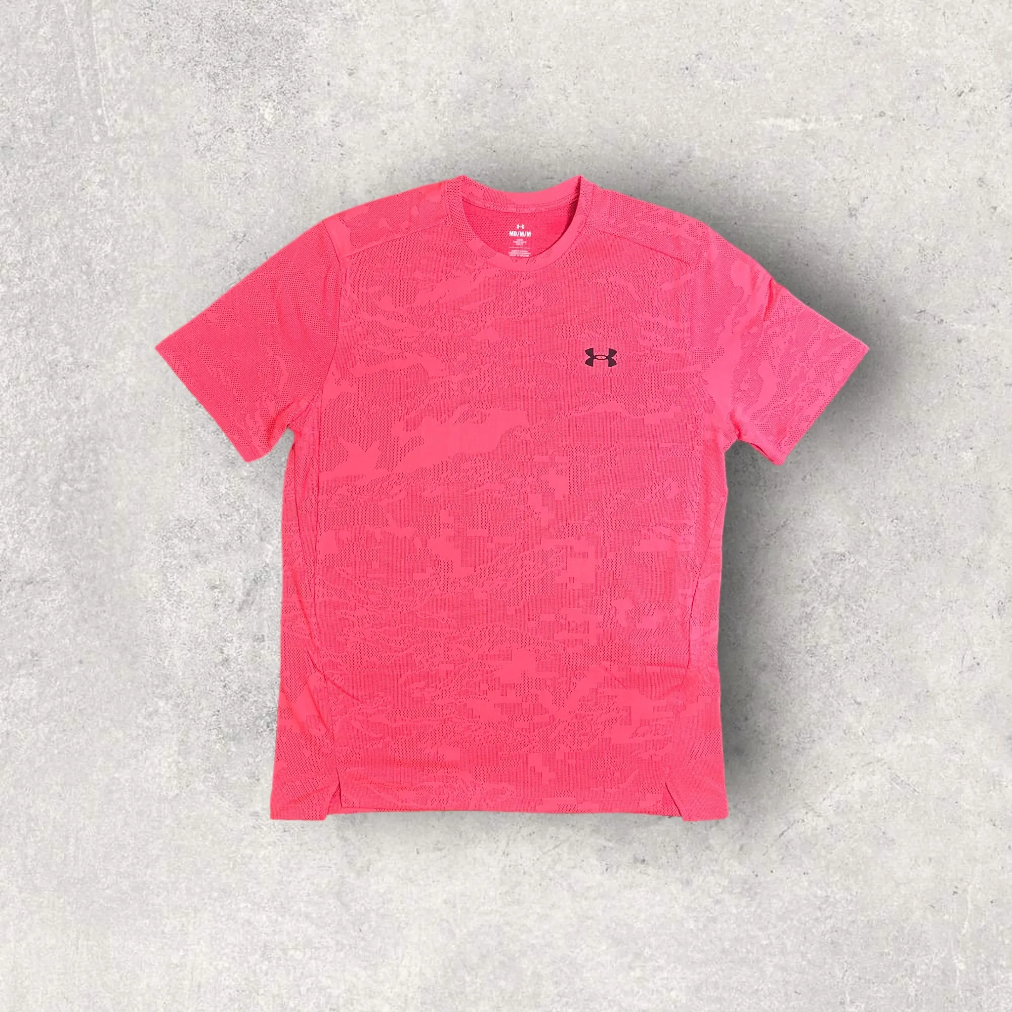 UNDER ARMOUR JACQUARD T-SHIRT - PINK