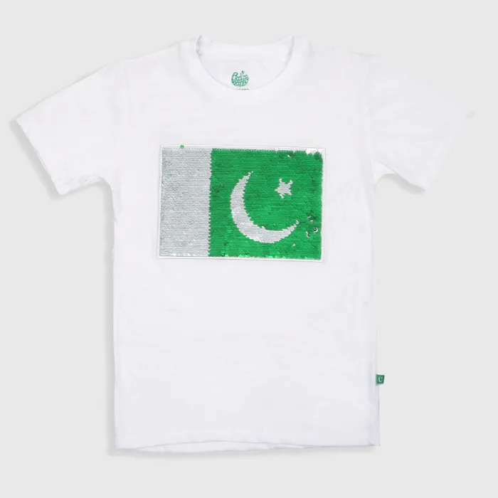 Unisex T-Shirt Pakistan Flag - B. White
