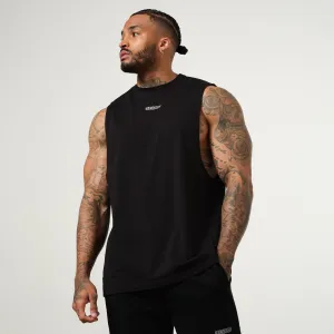 Vanquish Essential Black Oversized Sleeveless T Shirt