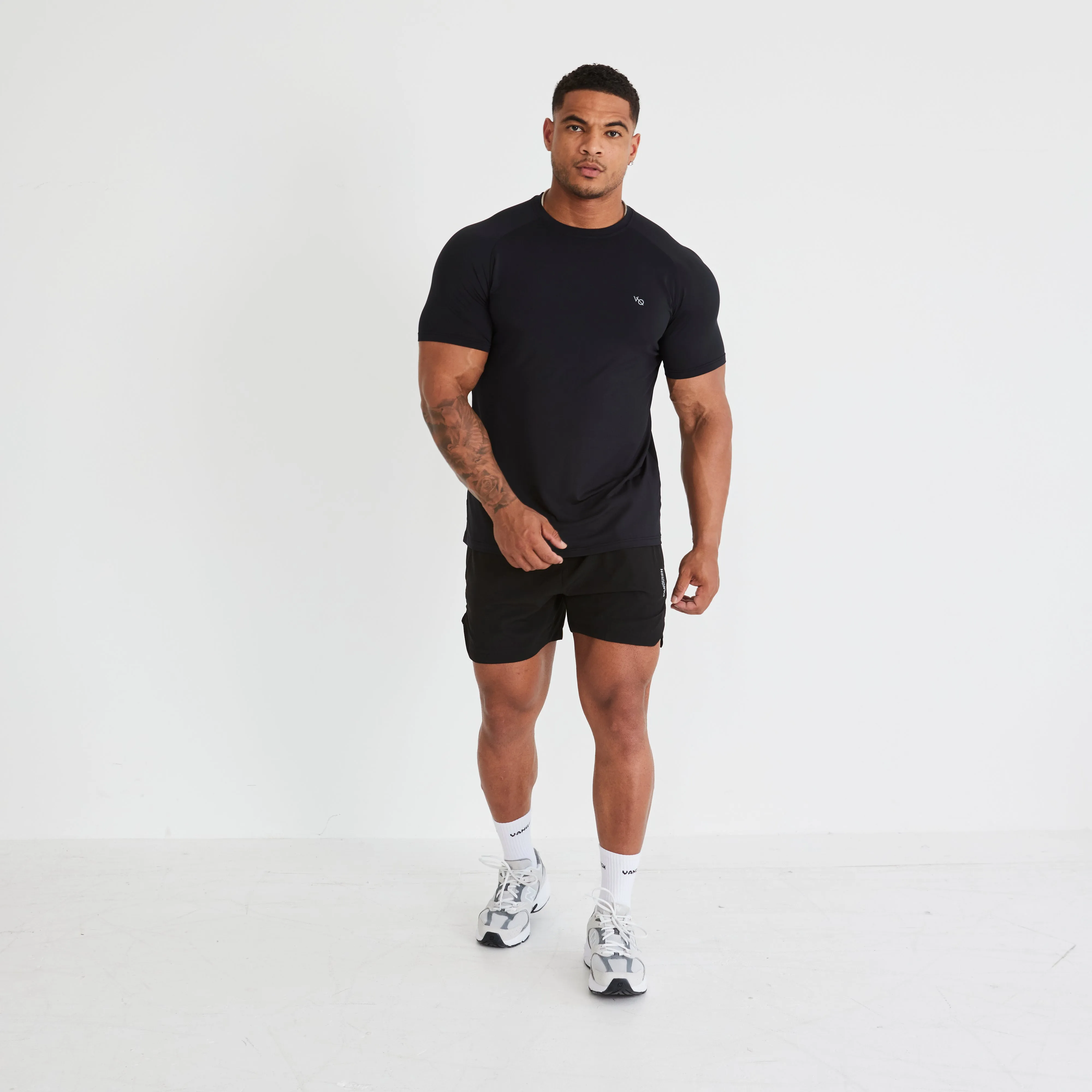 Vanquish Essential Black Performance Short Sleeve T Shirt