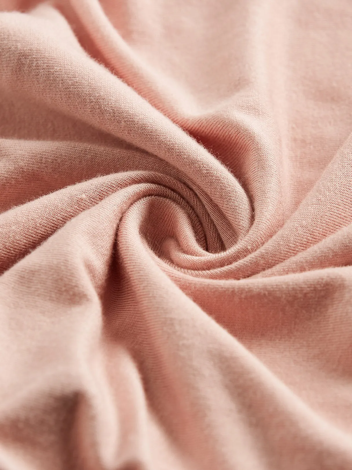 Wholesale Round Neck Twist Short Sleeve Pink T-Shirts