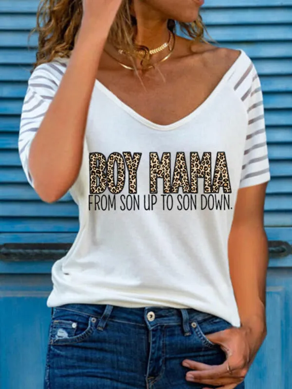 Women's Boy Mama Print Tee