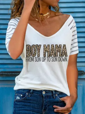 Women's Boy Mama Print Tee