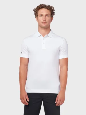 X Series Solid Ribbed Polo In Bright White